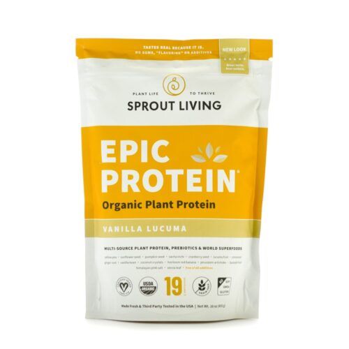 Sprout living Epic proteína sabor vainilla y lúcuma 455g