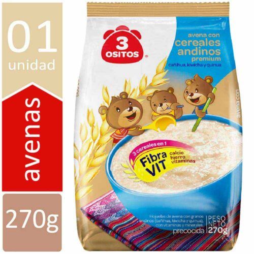 Oatmeal with Andean Cereals 3 Ositos 270 G