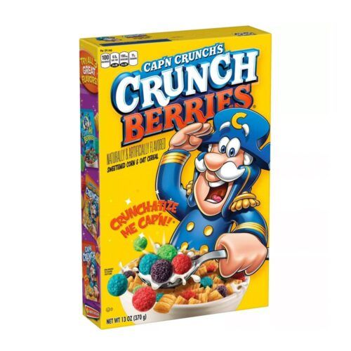 Cap'n Crunch Cereal, Crunch Berries, 16.8oz Box 370 GR