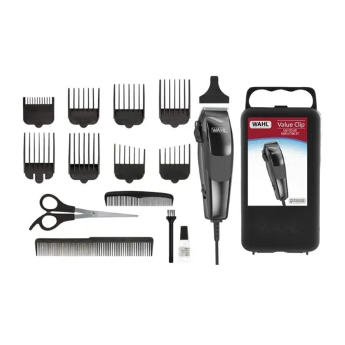 Wahl Value Clip hair cutting kit 16 pieces, black