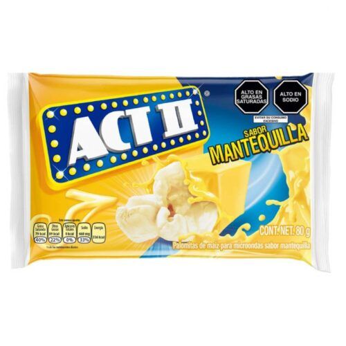 ACT II Microwave popcorn butter X 80 GR