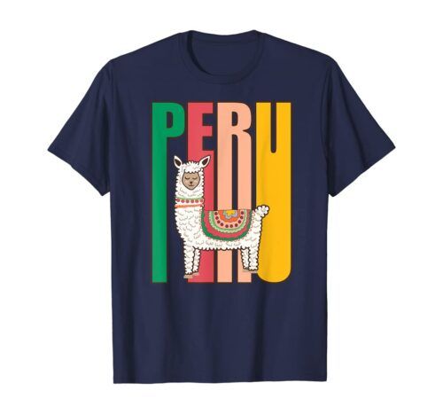 Peru T-shirt with cute llama