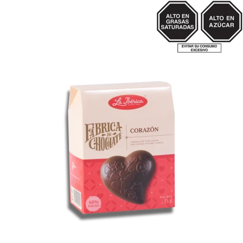 Milk chocolate heart 40% cacao