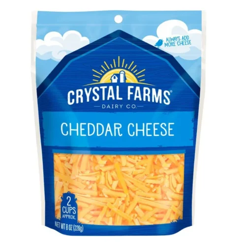 Ripe Grated Cheddar Cheese Crystal Farms 227 gr Bag