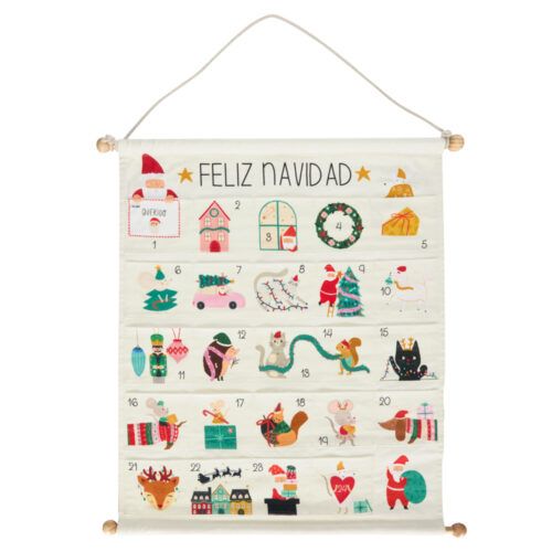 Advent Calendar 100% cotton fabric