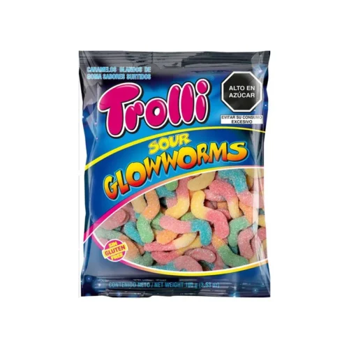 Trolli Sour Glow Gummies Worms 100g