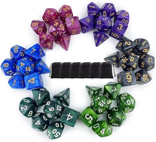 Dice for the game Dungeons and Dragons
