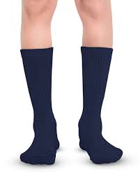 Blue stockings a little thick