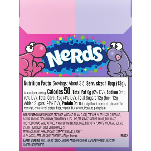 NERDS Grape & Strawberry Candy 46.7g Box - Image 2
