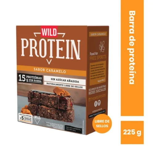 Wild Protein Caramel Protein Bar 45 gr 5 units.
