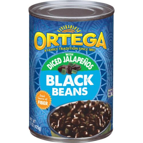 Black Beans with Diced Jalapeños