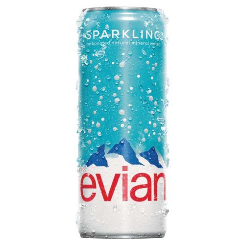 Evian Sparkling Water 330ml Can