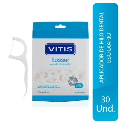 Vitis Flosser Adult Dental Floss with Handle
