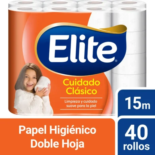 Elite Classic Care Double-Ply Toilet Paper, 40 rolls