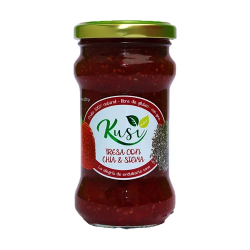 Kusi Strawberry Jam with Chia and Stevia 230 g jar