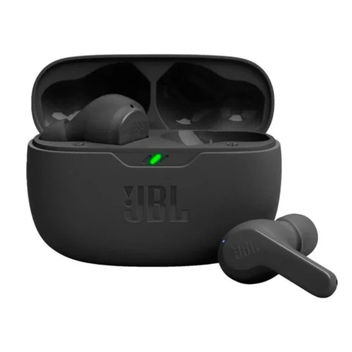 JBL Vibe BEAM TWS Pure Bass Bluetooth Earbuds, Water-Resistant, Music and Call Control, Black