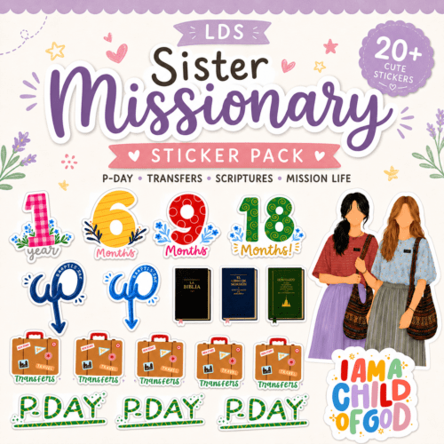 LDS Sister Missionary Sticker Pack