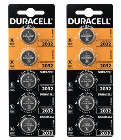 DURACELL CR2032 3V BATTERIES, PACK OF 10